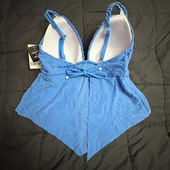 Bar III Women's Hanky-Hem Textured Tankini Top - Size: XL- NWT - Picture 4 of 13